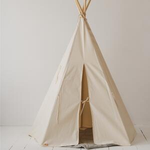 Moi Mili Béžový bavlněný teepee stan s podložkou Navajo 170 x 130 cm