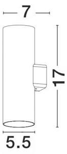 NV 9010009 Venkovní nástěnné svítidlo ALP černý hliník a sklo LED Chip Cree 10W 220-240V 3000K 7st. IP65 - NOVA LUCE