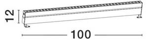 NV 9011161 WALL WASHER černý hliník a sklo LED Chip Cree 36W 3000K DC24V nastavitelné 30st. IP67 Max Power 300W - NOVA LUCE
