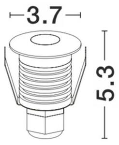 NV 9019212 Venkovní zapuštěné svítidlo do země BANG nikl satén hliník LED 1W 3000K 3V IP67 délka kabelu 1.80m použijte driver 9020170 - NOVA LUCE