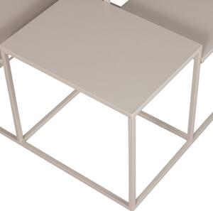 Hoorns Světle šedý kovový konferenční stolek Ida 75 x 75 cm