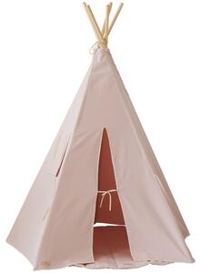 Moi Mili Růžový bavlněný teepee stan s podložkou Navajo 170 x 130 cm