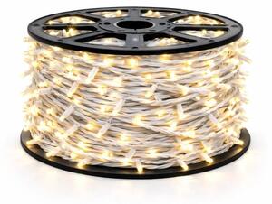 Eco Fix LED světelný řetěz, venkovní, 80 m, teple bílá, 800 diod, bílý kabel, IP67, cívka