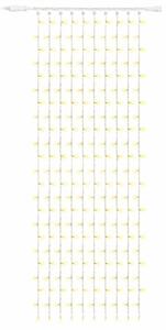 DECOLED Easy Fix LED světelný závěs venkovní, 100 × 300 cm, teple bílá, 300 diod, bílý kabel, IP67, prodlužovací