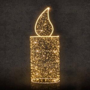 Easy Fix 3D LED světelná svíčka, 75 × 230 × 75 cm, teple bílá, 230 V, 89 W, 16 kg