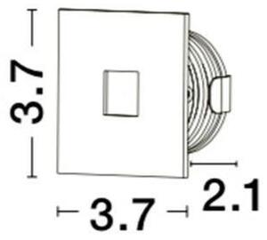 NV 9045514 Venkovní zapuštěné svítidlo do zdi PASSAGGIO bílý hliník LED 1W 3000K 3V IP54 délka kabelu 1.80m použijte driver 9020170 - NOVA LUCE