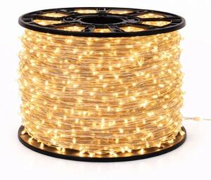 Easy Fix interiérový LED světelný řetěz, 100 m, teple bílá, 2000 diod, čirý kabel, IP20, cívka