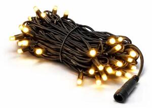 DECOLED Easy Fix LED světelný řetěz, 5 m, venkovní, kontura, teple bílá, 60 diod, černý kabel, IP67