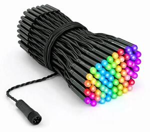 Barevná světýlka venkovní Twinkly strings PRO 25 m, RGB 250 diod, černý kabel, IP44