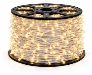 Eco Fix LED světelný řetěz venkovní, 80 m, teple bílá, 800 diod, čirý kabel, IP67, cívka