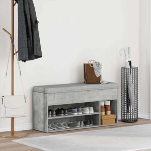 Botník betonově šedý 102x30,5x45 cm kompozitní dřevo