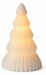 SIRIUS LED svíčka z pravého vosku na baterie, stromeček, bílý, ø 13 × 19 cm, 2×AA
