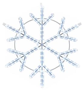DECOLED Easy Fix 2D LED světelná vločka III., Ø 83 cm, ledově bílá, závěsný, hliník