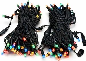 DECOLED Easy Fix RGB LED světelný řetěz, 20 m, venkovní, 200 diod, černý kabel, IP67