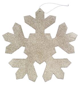 DECOLED Vánoční ozdoba vločka I, pr. 80 cm, zlatá, překližka, venkovní