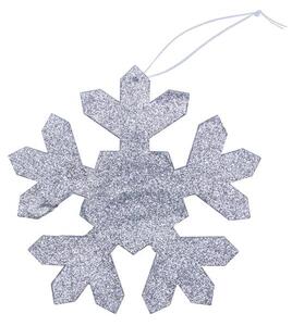 DECOLED Vánoční ozdoba vločka I, pr. 15 cm, stříbrná, překližka, venkovní