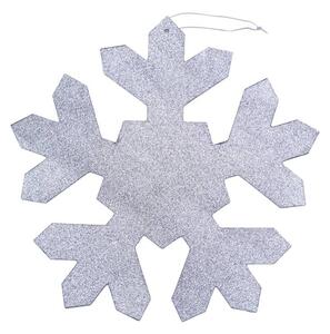 DECOLED Vánoční ozdoba vločka I, pr. 80 cm, stříbrná, překližka, venkovní