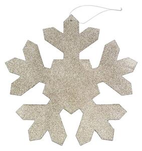 DECOLED Vánoční ozdoba vločka I, pr. 40 cm, zlatá, překližka, venkovní