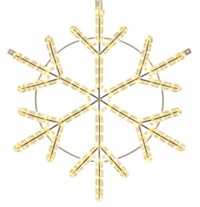 DECOLED Easy Fix 2D LED světelná vločka III., Ø 80 cm, teple bílá, závěsný, hliník