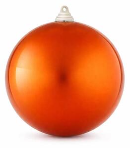 DECOLED Velká vánoční koule 20 cm, měděná lesklá, plastová