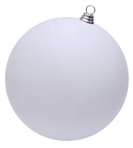 DECOLED Velká vánoční ozdoba bílá matná 30 cm plastová koule