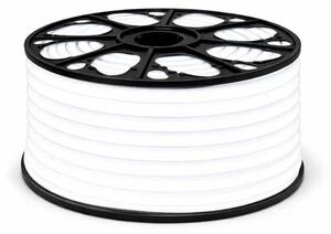 DECOLED Easy Fix LED Neon hadice venkovní, 50 m, D-TYP jednostranný, ledově bílá, 3000 diod, bílý kabel, IP67, cívka