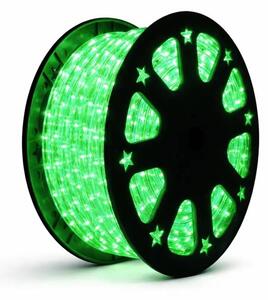 DECOLED Easy Fix světelná LED hadice venkovní, 50 m, zelená, 1500 diod, čirý kabel, IP44, cívka