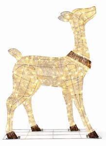 DECOLED 3D LED svítící laň, 150 cm, teple bílá, 140 LED, IP44 venkovní