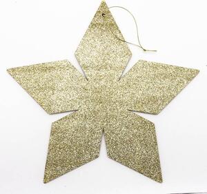 DECOLED Vánoční ozdoba zlatá hvězda, 2D, 60 cm