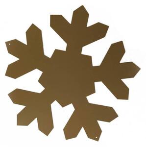 DECOLED Vánoční ozdoba vločka zlatá kovová 20 cm, venkovní