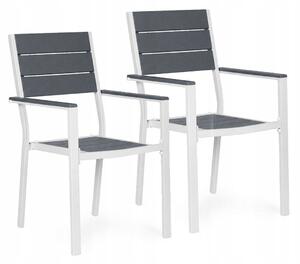 Zahradní židle MULTI GARDEN YC-051KD-4-5 šedé 2 kusy