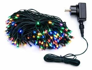 DECOLED LED světelný řetěz, venkovní, 20 m, barevný, 100 diod, černý kabel, IP44, vč. zdroje