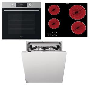 Akční set spotřebičů Whirlpool trouba OMK58CU1SX + sklokeramická deska AKT8090NE + vestavná myčka WIC3C26F SETWH24