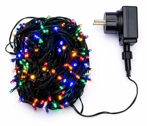 DECOLED LED světelný řetěz, venkovní, 40 m, barevný, 200 diod, černý kabel, IP44, vč. zdroje