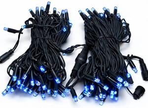 DECOLED Easy Fix LED světelný řetěz, 20 m, venkovní, modrá, 120 diod, černý kabel, IP67