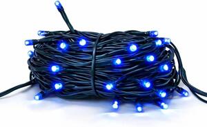 DECOLED Hobby Line LED světelný řetěz, venkovní, 4 m, modrý, 32 diod, tmavě zelený kabel, IP44, prodlužovací