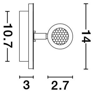 NV 9081222 Bodové svítidlo PENOR černá ocel a hliník akryl vypínač na těle LED Cree 9W 230V 3000K IP20 - NOVA LUCE