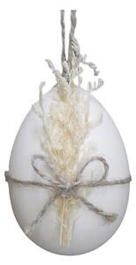 Ib Laursen Dekorační vajíčko s květinou bílé