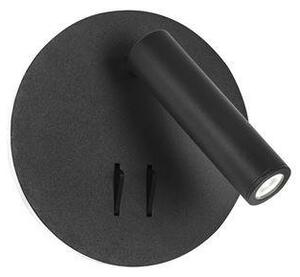 NV 9081222 Bodové svítidlo PENOR černá ocel a hliník akryl vypínač na těle LED Cree 9W 230V 3000K IP20 - NOVA LUCE