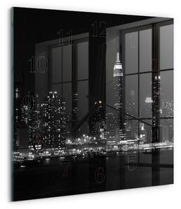 Skleněné hodiny na stěnu Horizont zskc-30x30-00057353
