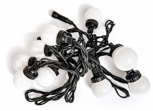 DECOLED Easy Fix LED party osvětlení, 5 m, venkovní, 10 kouliček, 70 ledově bílých diod, černý kabel, IP67, prodlužovací