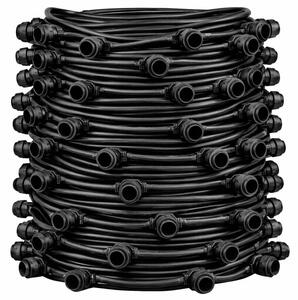 DECOLED Easy Fix světelná girlanda, venkovní, 50 m, pro 100 žárovek E27, černý kabel, IP67, bez žárovek, cívka