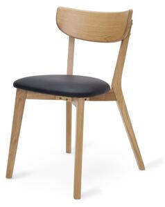 Designová židle Kian přírodní - černá
