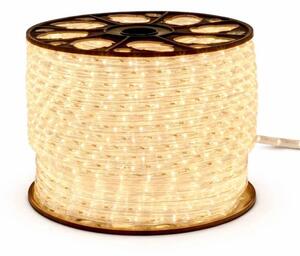 DECOLED Easy Fix světelná LED hadice venkovní, 100 m, teple bílá, čirý kabel, IP44, cívka