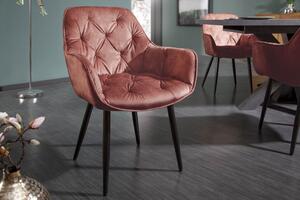 Designová židle Garold hnědý samet
