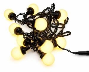 DECOLED Easy Fix LED party osvětlení, 5 m, venkovní, 10 kouliček, 70 teple bílých diod, černý kabel, IP67, prodlužovací
