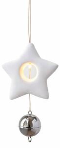 SIRIUS LED závěsná dekorace hvězda 8 cm, na baterie CR2032