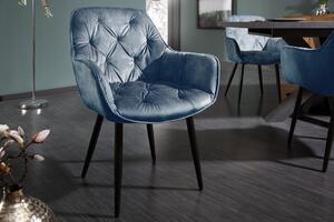 Designová židle Garold petrolejový samet