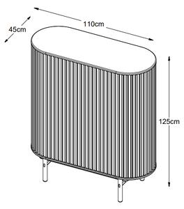 Designová skříňka Wally 125 cm přírodní dub
