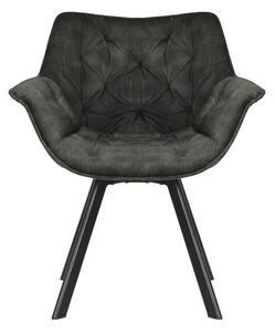 Designová otočná židle Kiara tmavě zelený samet